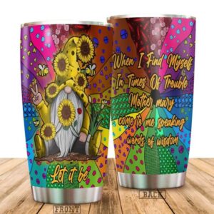 Let It Be Hippie All Over Print  Tumbler
