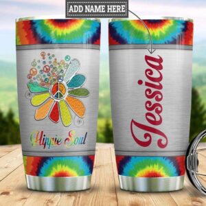 Sunflower Hippie Soul Metal Rainbow All Over Print  Tumbler