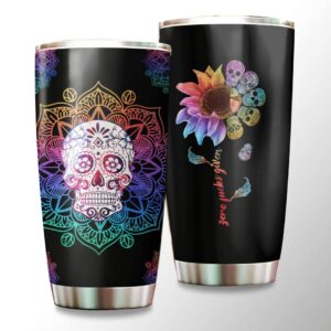 Hippie Sugar Skull Zero Given Flower Peace All Over Print Tumbler