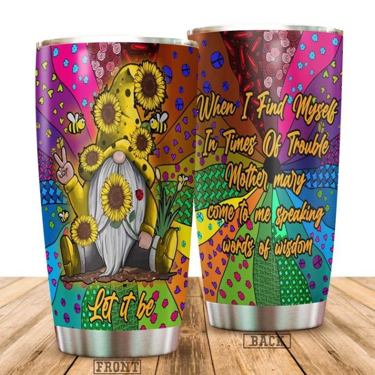 Let It Be Hippie All Over Print Tumbler
