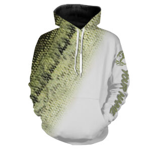 Bass Fishing Scale Customize Name 3D All Over Printed Shirts Personalized Fishing Gift ND